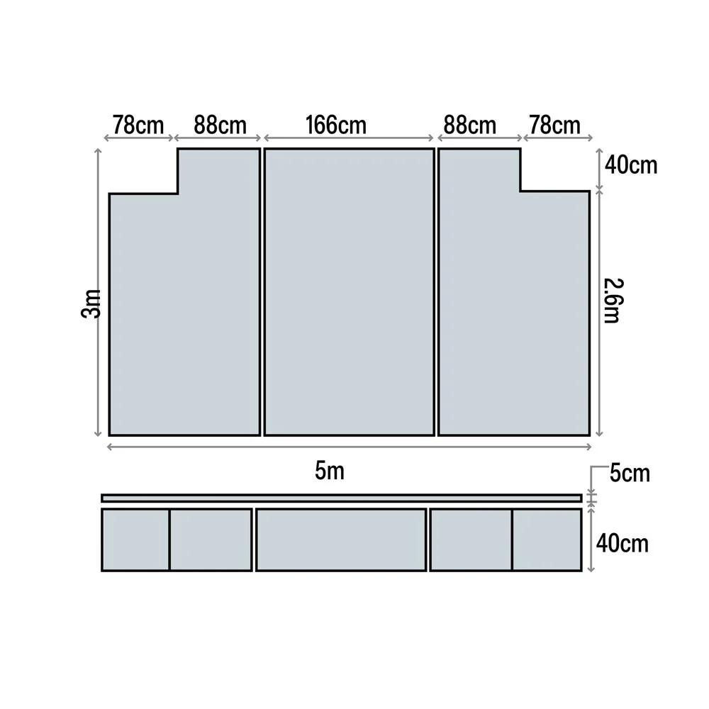 HART Cut Out High Jump Mat - 40cm High - Image 3