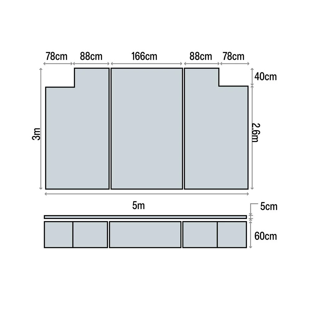 HART Cut Out High Jump Mat - 60cm High - Image 3