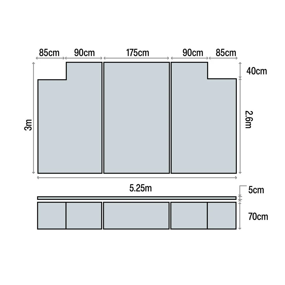 HART Cut Out High Jump Mat - 70cm High - Image 3