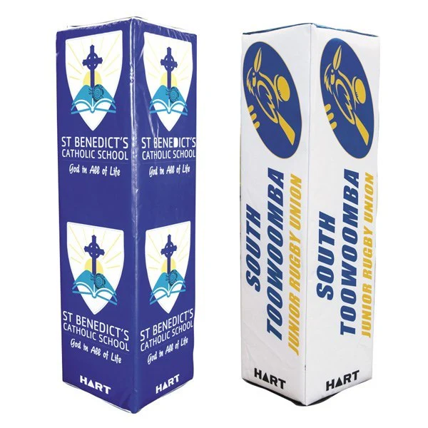HART Square Rugby Post Pads 50cm 100mm cut out - Custom Printed (set of 4)