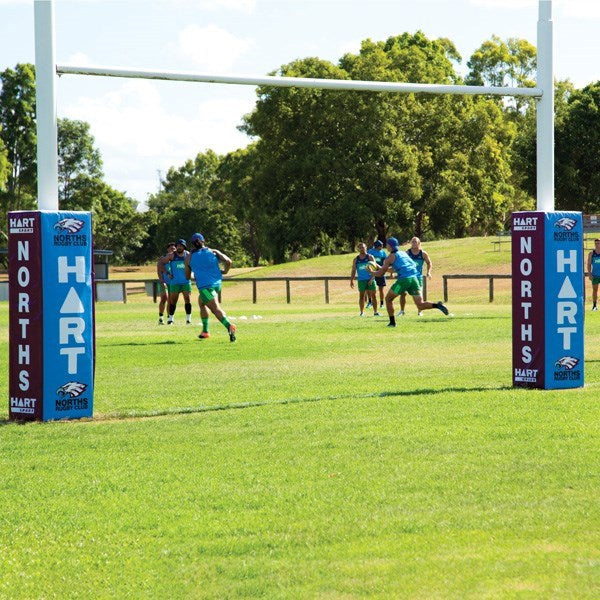 HART Square Rugby Post Pads 50cm - 150mm Cut Out - Custom Printed (set of 4) - Image 2